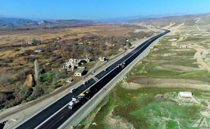 Xudafərin-Qubadlı-Laçın avtomobil yolunun asfaltlanmasına başlanıldı - FOTO
