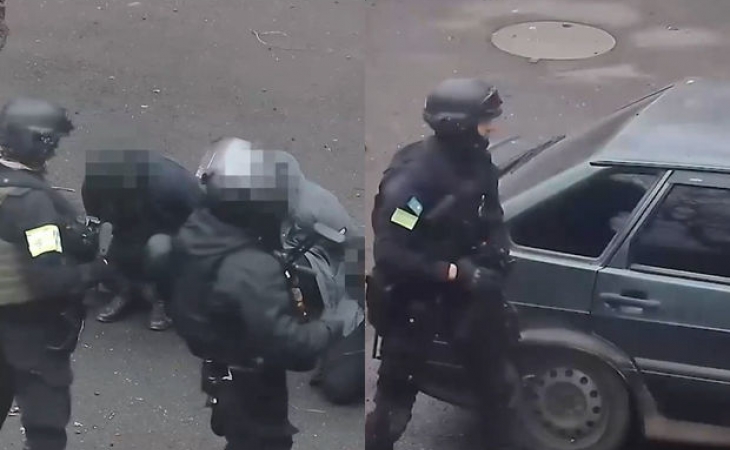 Polis Almatıda xüsusi əməliyyat keçirir: Küçədə həbslər aparılır - VİDEO