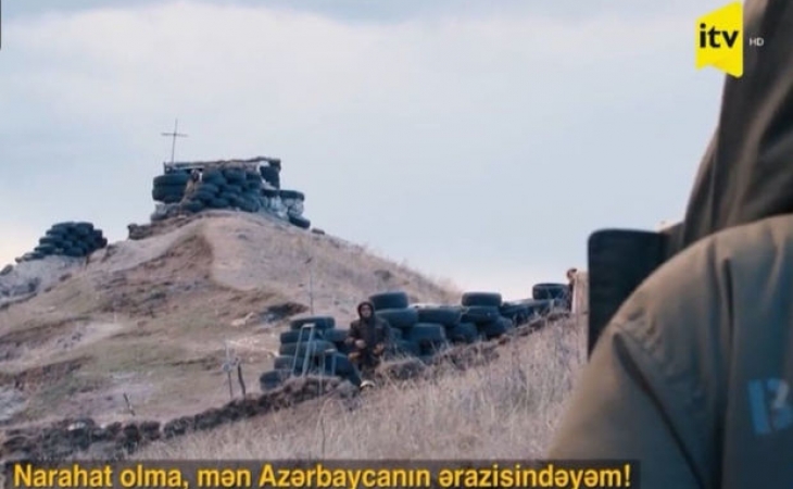 İTV-nin çəkiliş qrupu postda duran erməni hərbçilərini susdurdu - Maraqlı DİALOQ - VİDEO