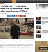 Misirin “Əl Diplomasi” portalı Prezident İlham Əliyevin AZƏRTAC-a müsahibəsinin tam mətnini yayıldı