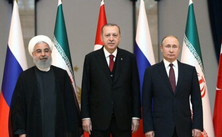 Rusiya, Türkiyə və İran prezidentlərinin videokonfrans formatında üçtərəfli görüşü başlayıb