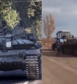 Ukraynalı fermer rus tankını ələ keçirərək həyətinə apardı - VİDEO