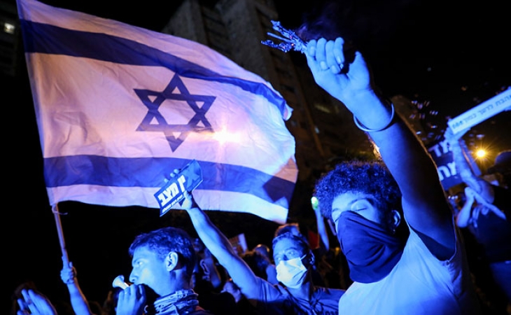 Yerusəlimdə etiraz: Netanyahunun siyasətindən minlərlə narazı. Fotoreportaj