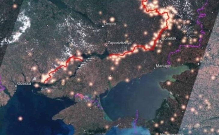 Ukrayna-Rusiya cəbhə xəttindən acınacaqlı görüntülər – NASA paylaşıb