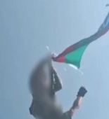 Buzdux dağında Azərbaycan bayrağı qaldırıldı - Video