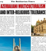 ABŞ-ın “Bukharian Times” qəzetində “Azərbaycan multikulturalizmi və dini tolerantlığı” adlı məqalə dərc olunub