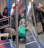 Bakı metrosunda qadınlar arasında DAVA - VİDEO