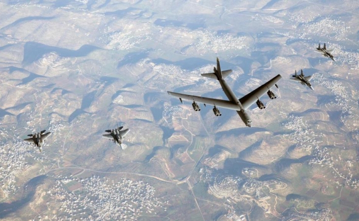 ABŞ bombardmançıları, İsrail Hərbi Hava Qüvvələrinin müşayiəti ilə Orta Şərq üzərində uçdu