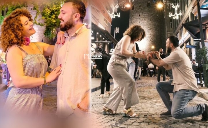 Tanınmış meyxanaçı aparıcıya İstanbulda evlilik təklifi etdi - VİDEO