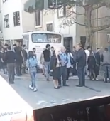 Bakıda marşrut avtobusu qəza törətdi - VİDEO