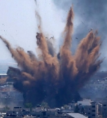 SAXAL içərisi hərbçi ilə dolu olan Həmas kəşfiyyat mərkəzini bombaladı