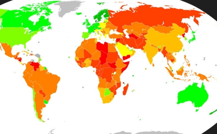 Dünyanın korrupsiya qavrama indeksi dərc edilib