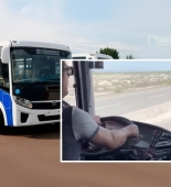 Tərtər-Bakı avtobusunda TƏHLÜKƏ: Böyük faciənin qarşısını aldı - VİDEO