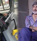 Məşhur narkoman Bakıda marşrut avtobusu sürür - VİDEO
