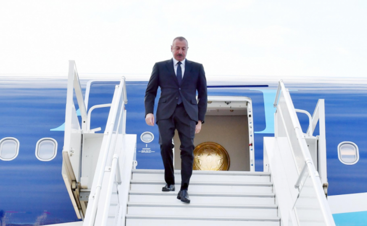 Ильхам Алиев прибыл в Астану на саммит ШОС