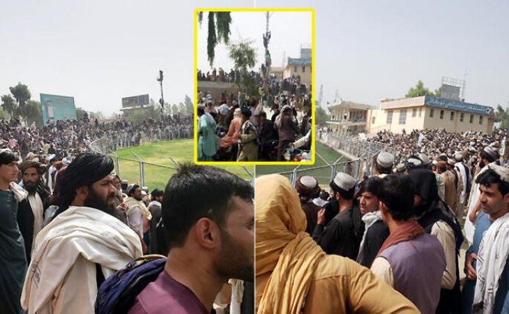 Əfqanıstanda DƏHŞƏT: "Taliban" məşhur insanları stadionda edam edir - FOTOLAR