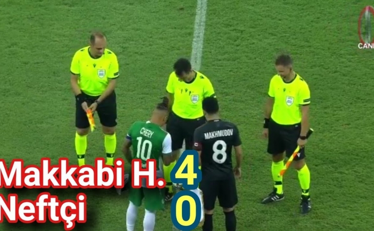 İsrail klubu "Neftçi"ni 4-0 məğlub etdi - Oyunun VİDEOİCMALI