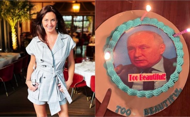 Putinin “gözəl qadın” dediyi jurnalist onun tort üzərində şəklini payladı - FOTO
