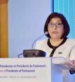 Sahibə Qafarova parlament sədrlərinin Avropa Konfransında çıxış etdi