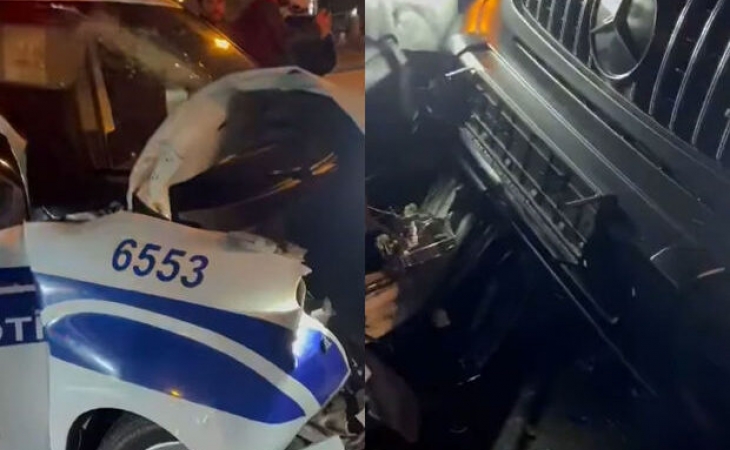 Bakıda “Gelandewagen” PPX maşını ilə TOQQUŞDU: Polis YARALANDI - VİDEO