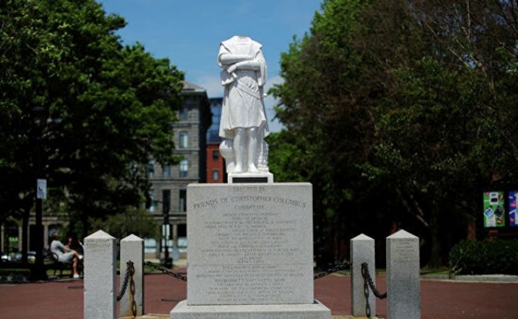 ABŞ-da Xristofor Kolumbun şərəfinə ucaldılmış heykəl götürülüb